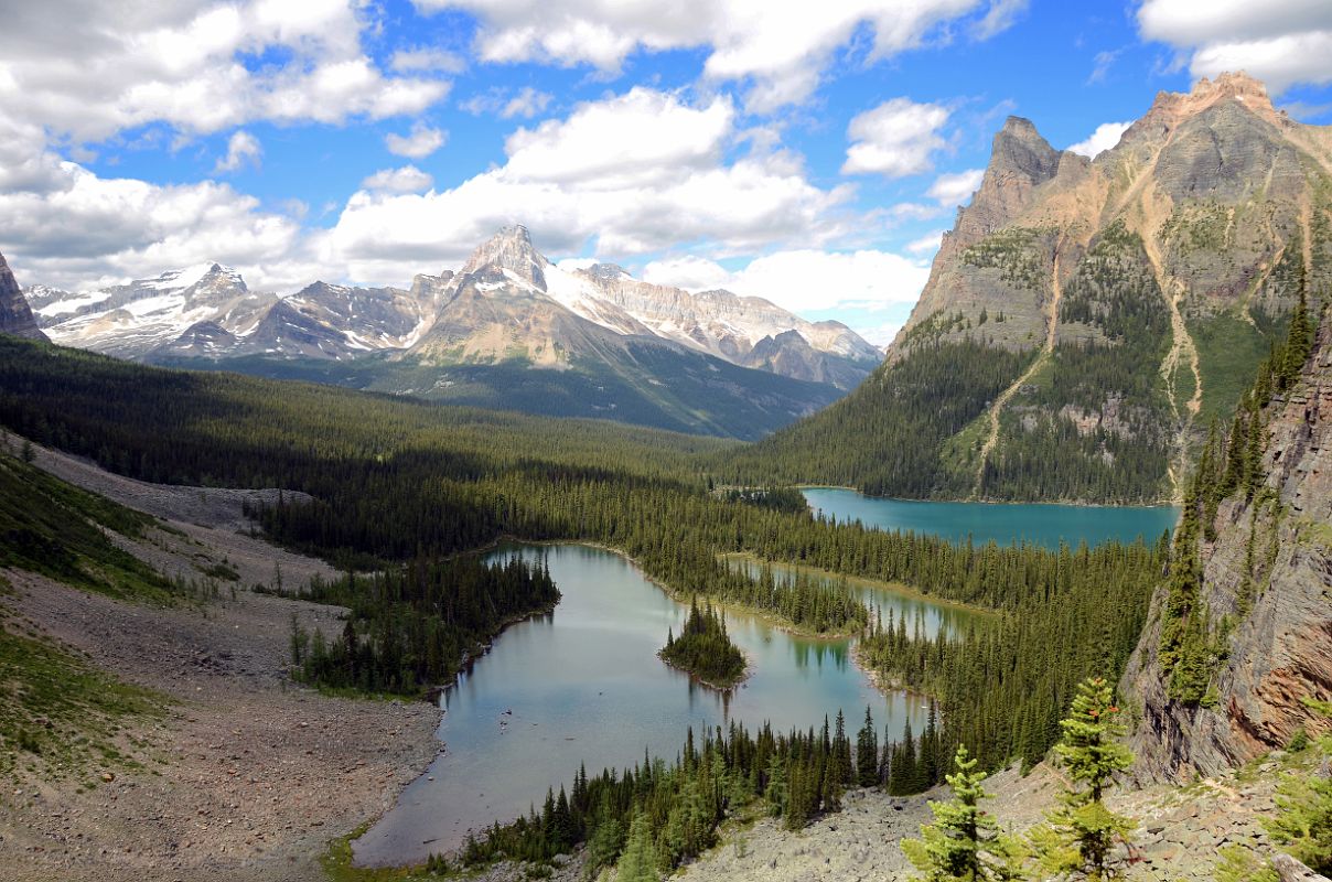 50 Mary Lake, Lake O-Hara, Mount Stephen, Cathedral Mountain and Vanguard Peak, Wiwaxy Peaks From West Opabin Trail